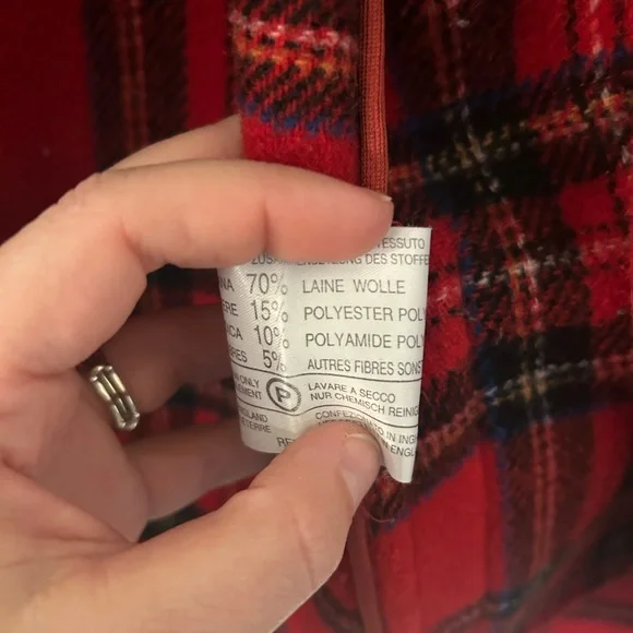 Burberry blue label vintage Red Hooded duffle coat- wool - Picture 4 of 13